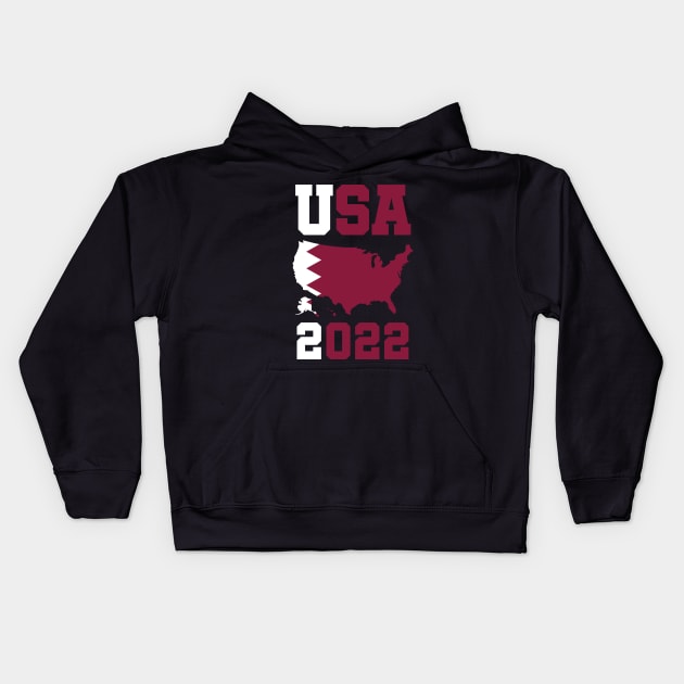 USA Qatar 2022 Kids Hoodie by footballomatic